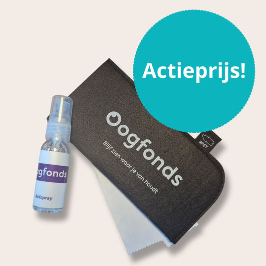 Voordeelpakket: Brilspray + brillenhoes + brillendoekje